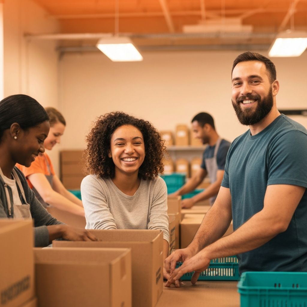 Community volunteers working together